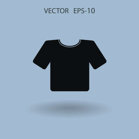 Flat a T-Shirt icon. Vectorのイラスト素材