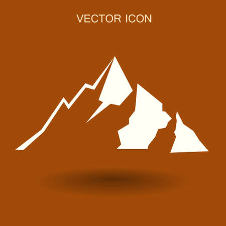 Mountains icon vector illustrationのイラスト素材