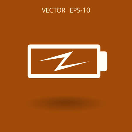 Flat battery low power icon, vector illustrationのイラスト素材