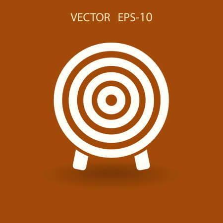 Flat icon of aim vector illustrationのイラスト素材