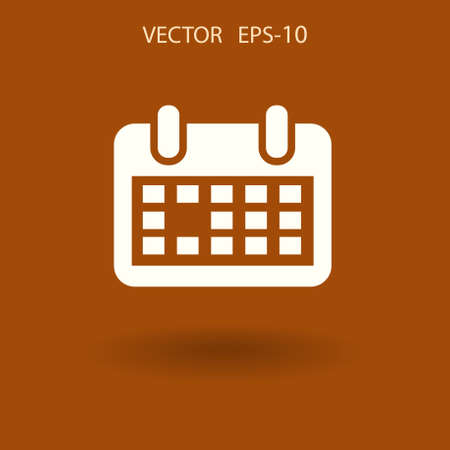 Flat icon of calendar. vector illustrationのイラスト素材