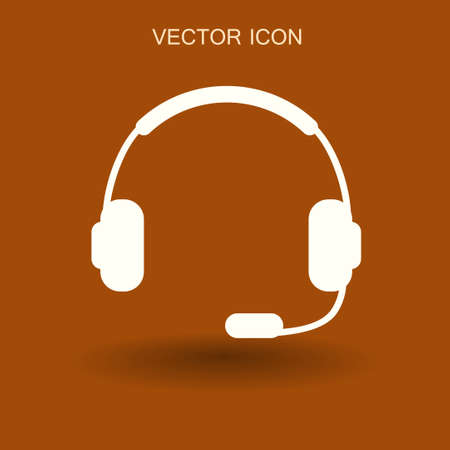 Headphones icon. vector illustrationのイラスト素材