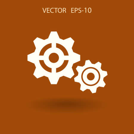 Gears icon. vector illustrationのイラスト素材