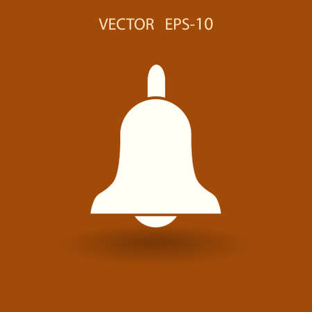 Flat icon of bell. vector illustrationのイラスト素材
