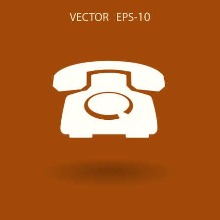 Flat icon of a phone. vector illustrationのイラスト素材