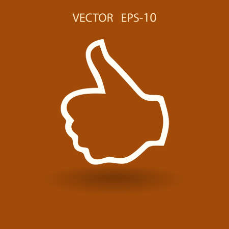 Flat icon of ok. vector illustrationのイラスト素材
