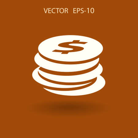Flat icon of money. vector illustrationのイラスト素材