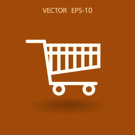 Flat icon of shopping chart. vector illustrationのイラスト素材