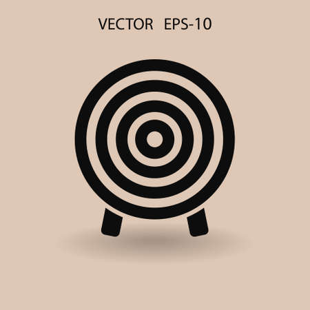 Flat icon of aim vector illustrationのイラスト素材