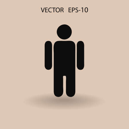 Flat icon of businessman. vector illustrationのイラスト素材