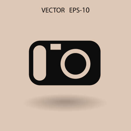 Flat icon of a camera. vector illustrationのイラスト素材