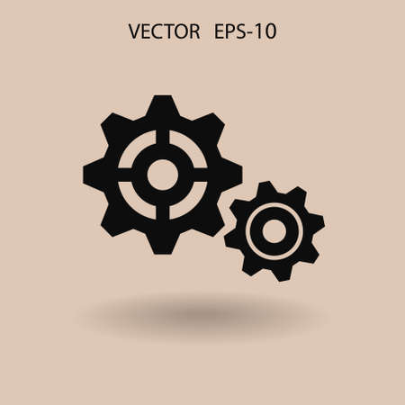 Gears icon. vector illustrationのイラスト素材