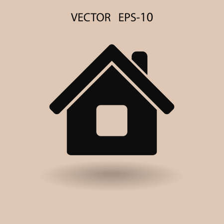 Flat icon of home. vector illustrationのイラスト素材