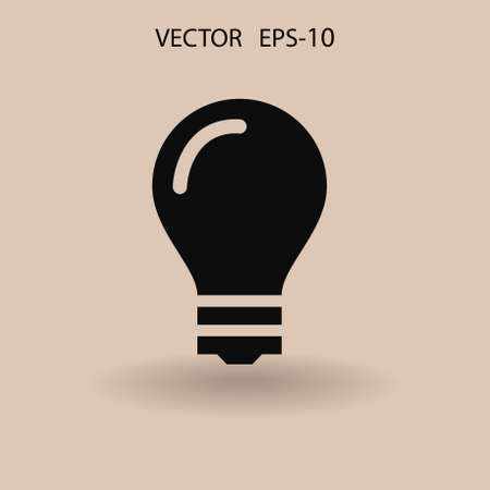 Flat icon of bulb. vector illustrationのイラスト素材