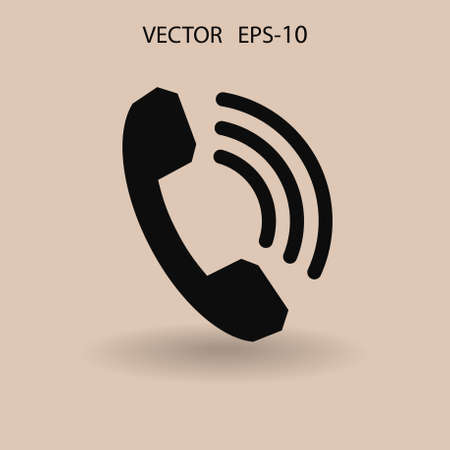 Flat icon of a phone. vector illustrationのイラスト素材