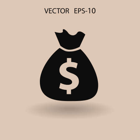 Flat icon of money. vector illustrationのイラスト素材