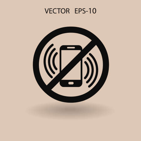 turn off phone icon. vector illustrationのイラスト素材