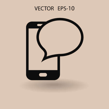 sms icon. vector illustrationのイラスト素材