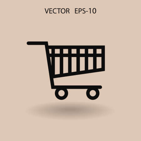 Flat icon of shopping chart. vector illustrationのイラスト素材