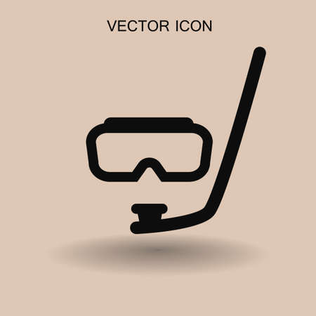 Diving mask vector icon illustrationのイラスト素材