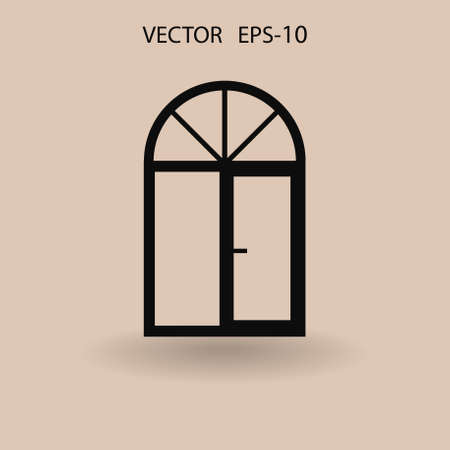 Flat Window icon, vector illustrationのイラスト素材