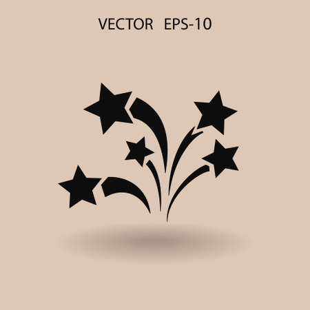 Flat a firework icon. Vector.のイラスト素材