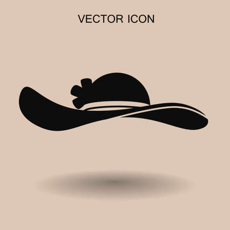 Female hat icon. vector illustrationのイラスト素材