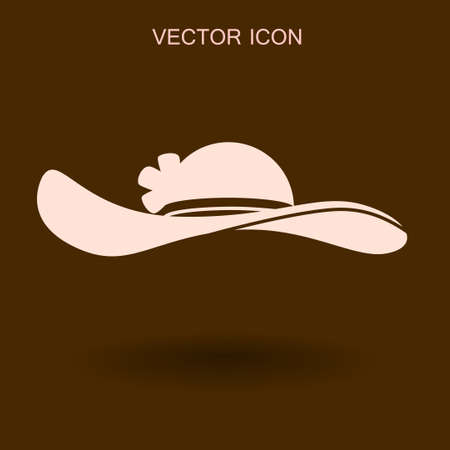 Female hat icon. vector illustrationのイラスト素材