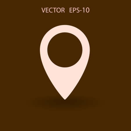 Flat icon of marker. vector illustrationのイラスト素材