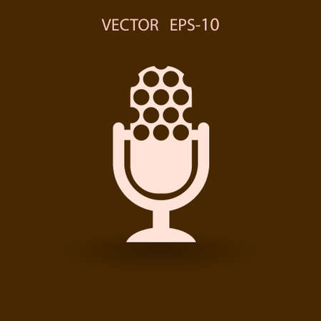 microphone icon. vector illustrationのイラスト素材