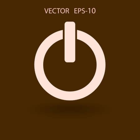 Flat icon of power. vector illustrationのイラスト素材