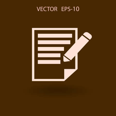Flat  icon of notes. vector illustrationのイラスト素材