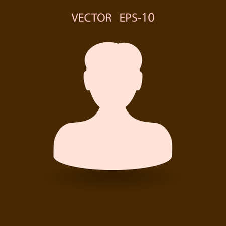 Flat icon of businessman. vector illustrationのイラスト素材