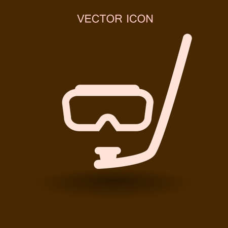 Diving mask vector icon illustrationのイラスト素材