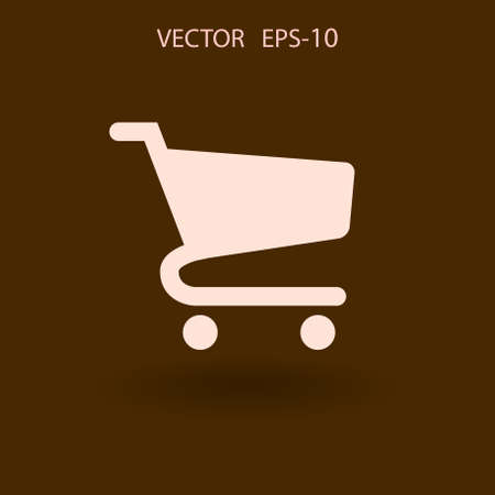 Flat icon of shopping chart. vector illustrationのイラスト素材