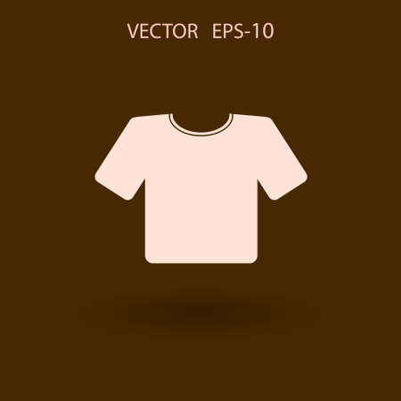 Flat a T-Shirt icon. Vectorのイラスト素材