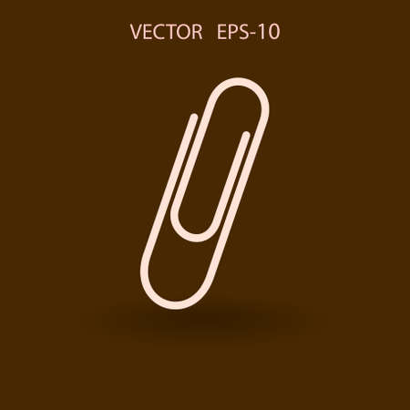 Flat Paperclip icon, vector illustrationのイラスト素材