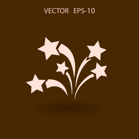 Flat a firework icon. Vector.のイラスト素材