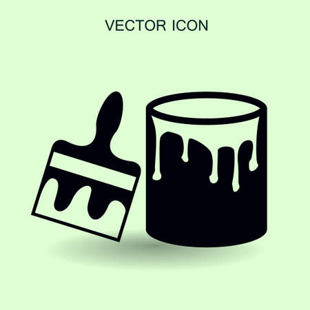 paint brush icon vector illustrationのイラスト素材