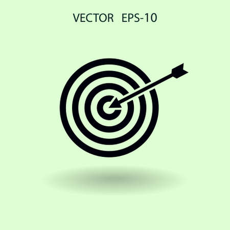Flat icon of aim vector illustrationのイラスト素材