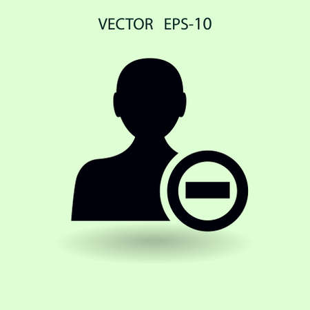 Remove contact icon. vector illustrationのイラスト素材