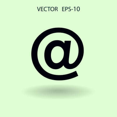 Flat icon of email. vector illustrationのイラスト素材