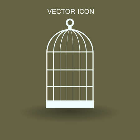 cage life and transport of birds vector iconのイラスト素材