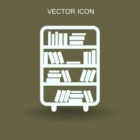 shelves with books vector illustrationのイラスト素材