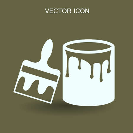 paint brush icon vector illustrationのイラスト素材