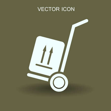Flat cargo vector iconのイラスト素材