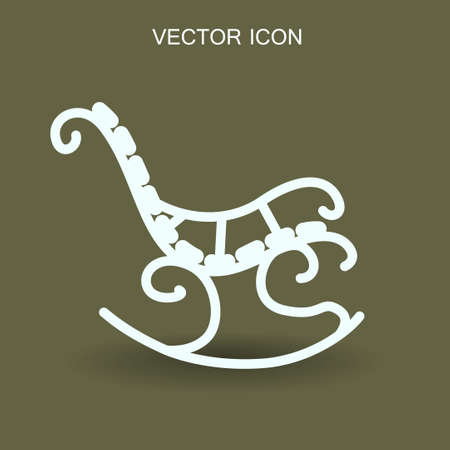 rocking chair icon vector illustrationのイラスト素材