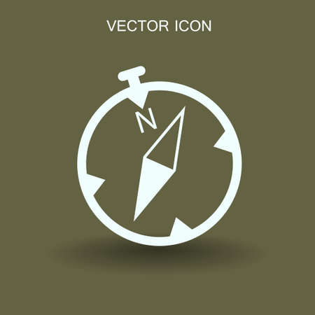 Flat compass icon. vector illustrationのイラスト素材