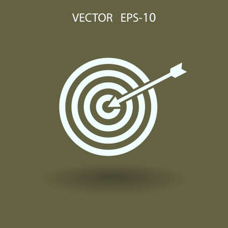 Flat icon of aim vector illustrationのイラスト素材