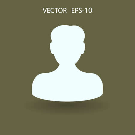 Flat icon of businessman. vector illustrationのイラスト素材
